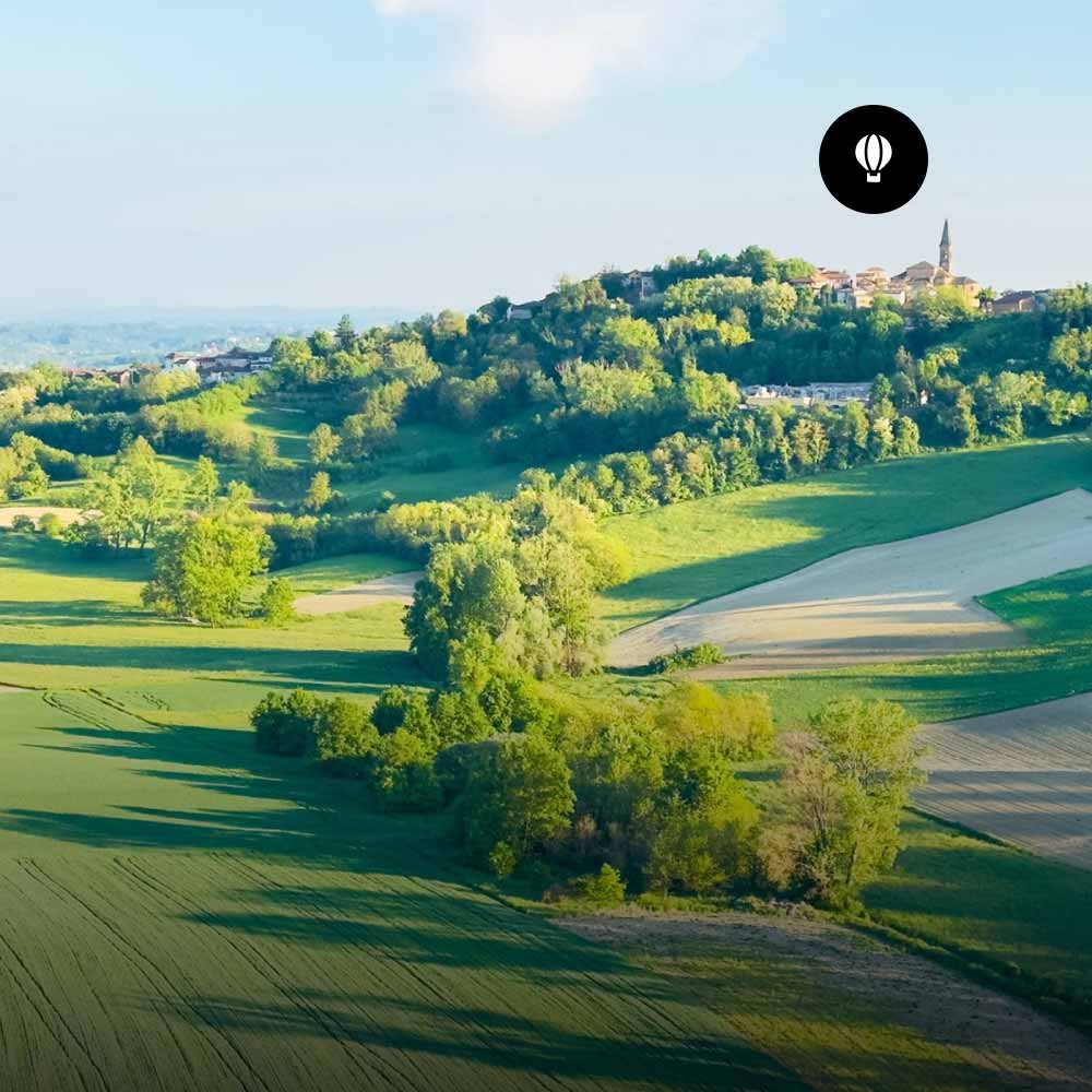 Volo (condiviso) nel Monferrato Mongolfiere in Piemonte
