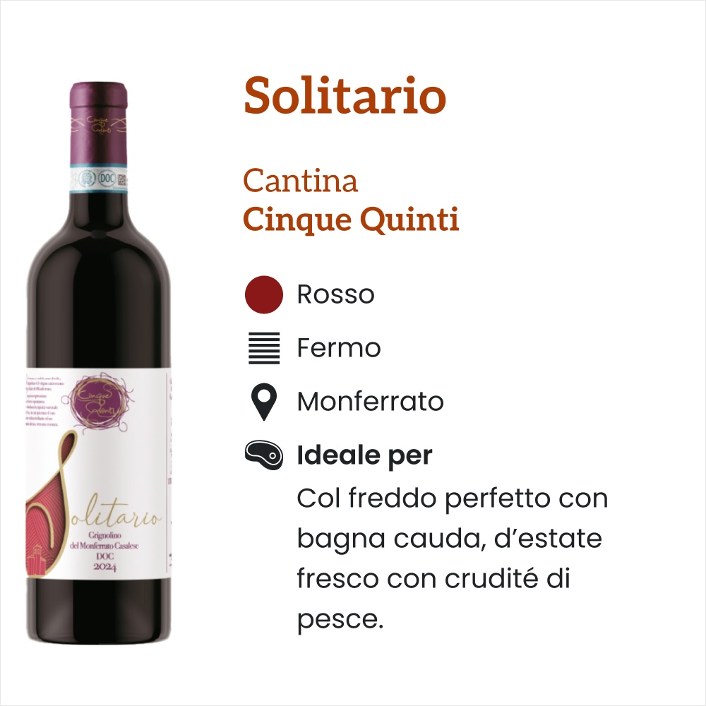 Solitario Cinque Quinti Caratteristiche e abbinamenti